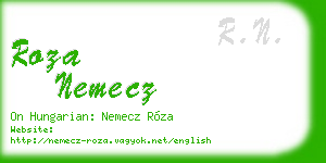 roza nemecz business card